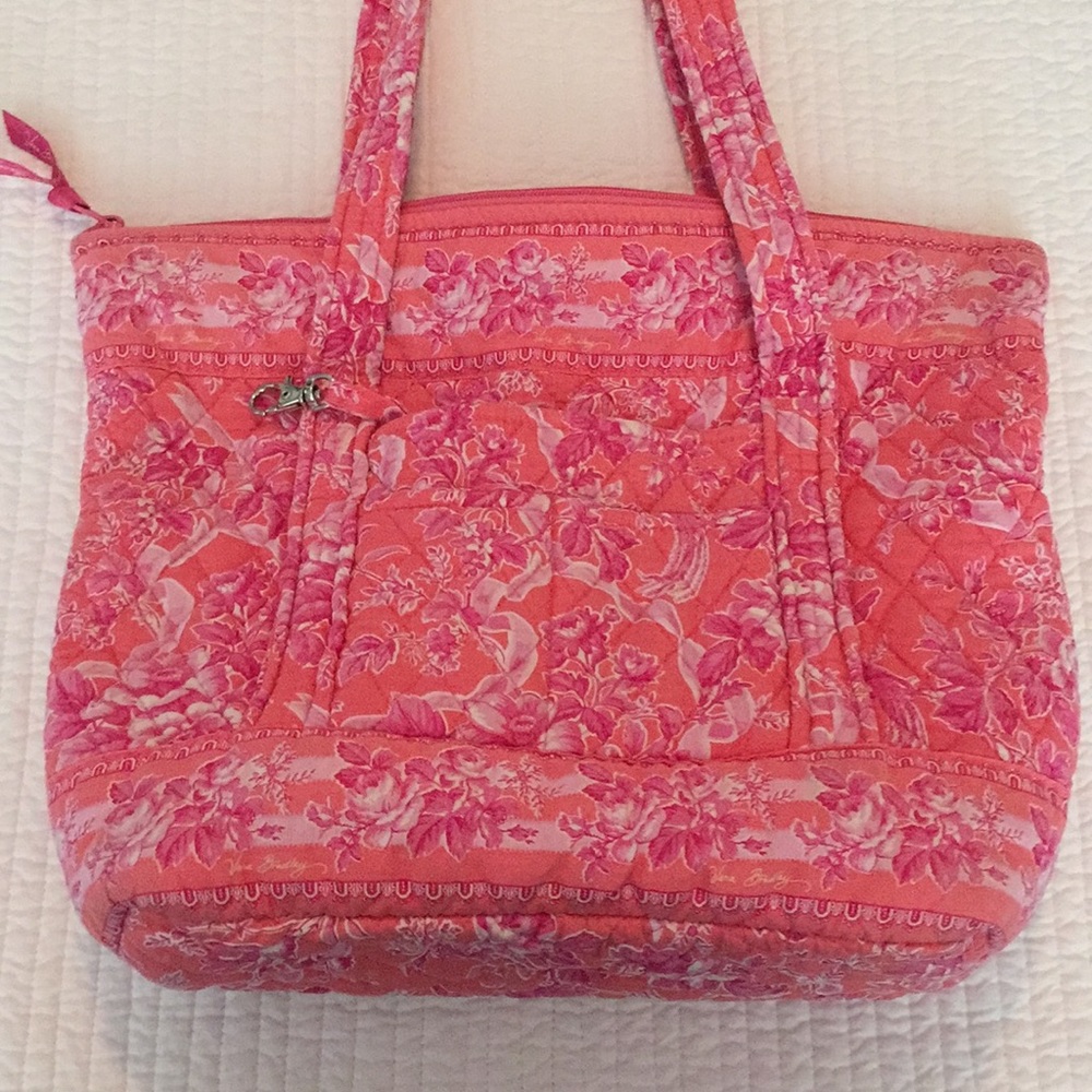 Vera Bradley pink floral tote Pink Hope retired